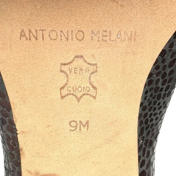 Antonio Melani Heels 7 Copper Print Leather - Picture 10 of 10